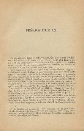 Préface D'Un Ami