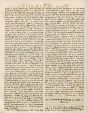 238-239 Die katholisch-theologische Fakultät zu Breslau