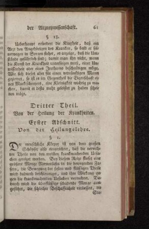 Dritter Theil. Von der Heilung der Krankheiten