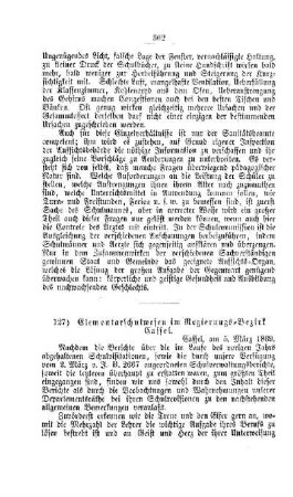 Elementarschulwesen im Regierungs-Bezirk Cassel : [IV. Elementarschulwesen]