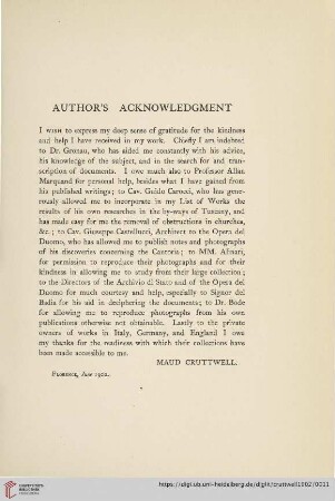Author's Acknowledgment