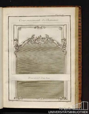 Planche 200. Couronnement de Cheminée. Traverse d'en bas.