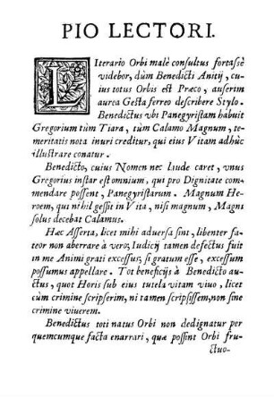 Pio Lectori.