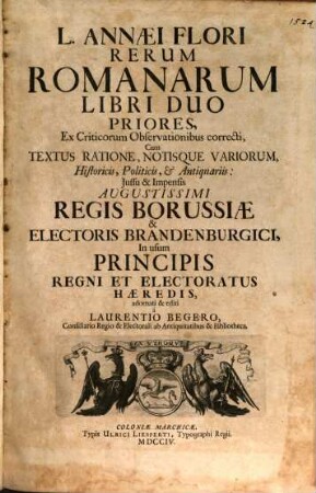L. Annæi Flori Rerum Romanarum Libri Duo Priores : Ex Criticorum Observationibus correcti