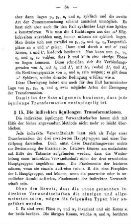 § 15. Die indirekten äquilongen Transformationen.