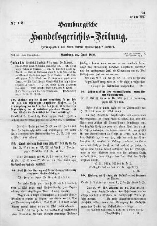 No. 12. 20. Juni 1868