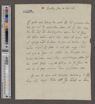 [Brief an Johann Wolfgang von Goethe]