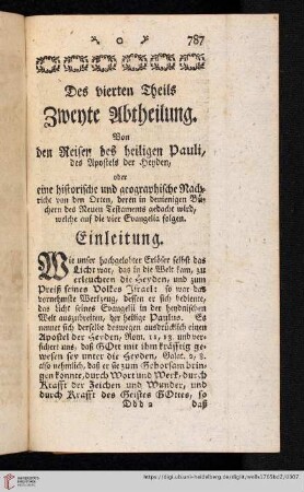 Zweyte Abtheilung