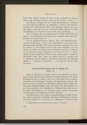 Das Sturm-Unternehmen vom 22. August 1917