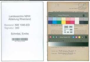 Entnazifizierung Emilie Schmies , geb. 14.08.1894 (Lehrerin)