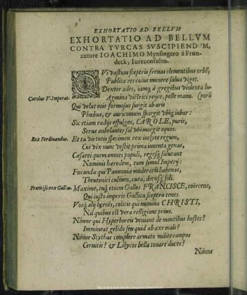 Exhortatio ad bellum contra Turcas
