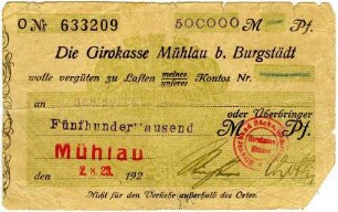 Gutschein über Fünfhunderttausend Mark