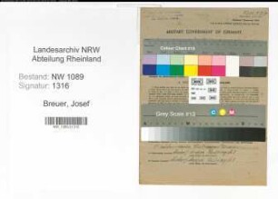 Entnazifizierung Josef Breuer , geb. 22.03.1920 (Polizist)