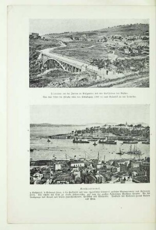 Tirnova (an der Jantra in Bulgarien) mit den Ausläufern des Balkan