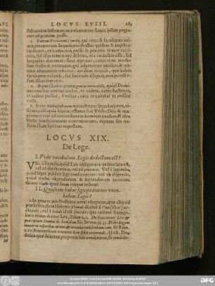 Locus XIX. De Lege.