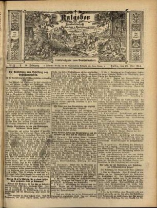 Ausgabe vom Sonntag, den 31. Mai 1914.