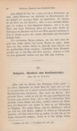 30-39 Religions-, Glaubens- oder Gewissensfreiheit : I.