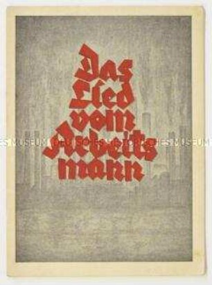 Textheft eines proletarischen Chorwerkes