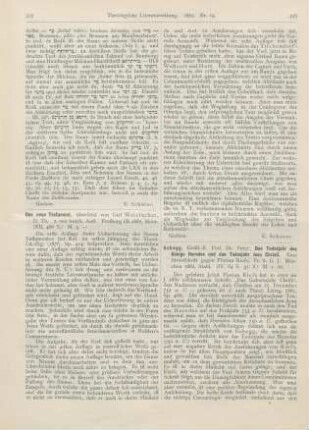 318-319 [Rezension] Schegg, Peter, Das Todesjahr des Königs Herodes und das Todesjahr Jesu Christi