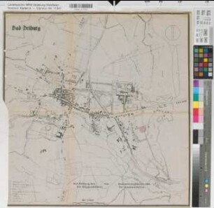 Bad Driburg (Bad Driburg) Stadtplan mit Bebauungsplan 1938 1 : 5000 60 x 58 Pause Gauleitung Westfalen Nord Bauamt für Volkswohlfahrt Nr. 53