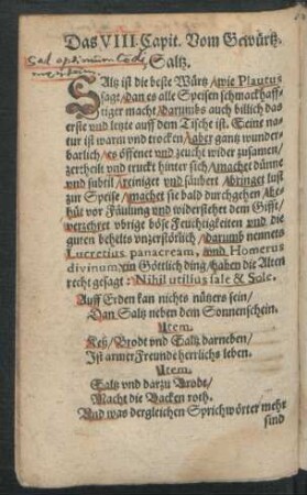 Das VIII. Capit. Vom Gewürtz.