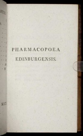 Pharmacopoea Edinburggensis.