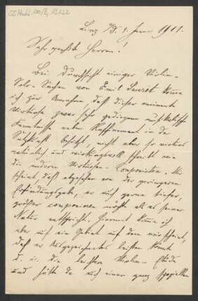 Brief an B. Schott's Söhne : 01.01.1911