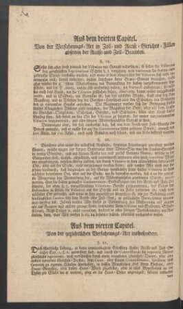 Aus dem vierten Capitel. Von der gerichtlichen Verfahrungs-Art insbesondere