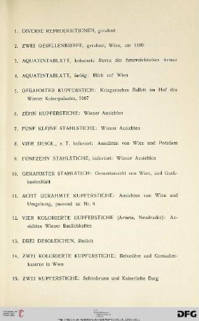 Gemälde (Nr. 1-62)