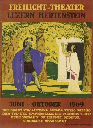 Freilicht Theater Luzern Hertenstein. Die Braut von Messina