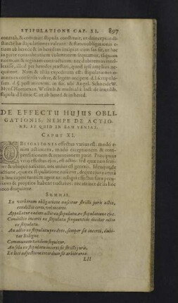 De effectu hujus obligationis