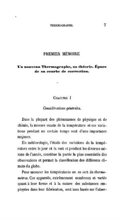 Chapitre I. Considérations générales.