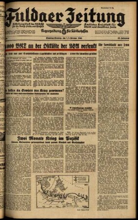 Ausgabe vom Samstag, den 07. Februar 1942.