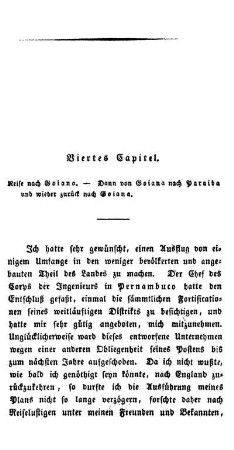 Viertes Capitel: Reise nach Goiana. - Dann von Goiana nach Paraibo und wieder zurück nach Goiana.
