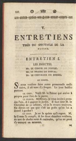 V. Entretiens Tirés Du Spectacle De La Nature