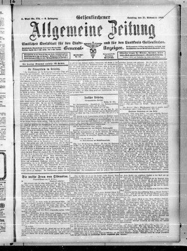 Titelseite einer Zeitung