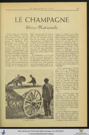 Le Champagne Gloire Nationale.