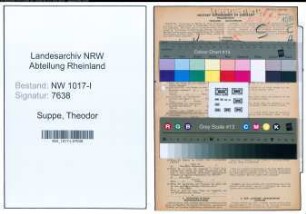 Entnazifizierung Theodor Suppe , geb. 07.07.1905 (Installationsmeister)