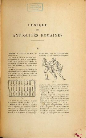 Lexique des antiquités romaines