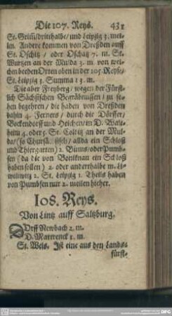 108. Reys. Von Lintz auff Saltzburg