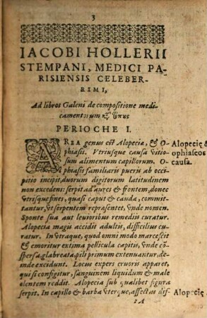 Ad libros Galeni de compositione medicamentorum ... periochae VIII
