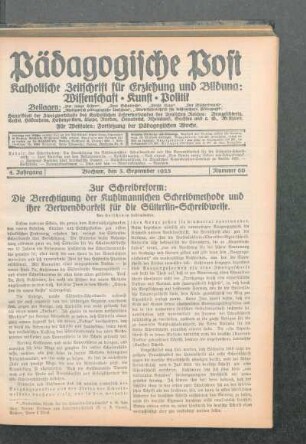 Zur Schreibreform : die Berechtigung der Kuhlmannschen Schreibmethode und ihre Verwendbarkeit für die Sütterlin-Schreibweise