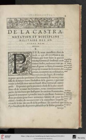 De la castrametation et discipline militaire des anciens Rommains