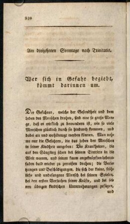 230-245, Am dreizehnten Sonntage nach Trinitatis.