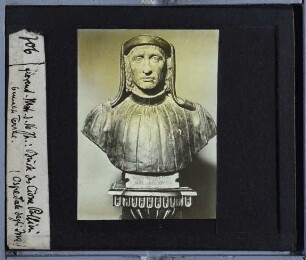 Florenz, Findelhaus / Ospedale degli Innocenti : Bemalte Terracotta-Büste des Cione Pollini