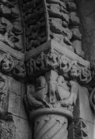 Aulnay, St. Pierre, Portal, Gewändedetail nach Abguss im Musée national des Monuments Français