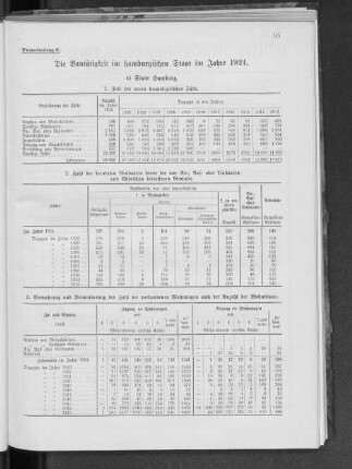 Die Bautätigkeit im hamburgischen Staat im Jahre 1924.