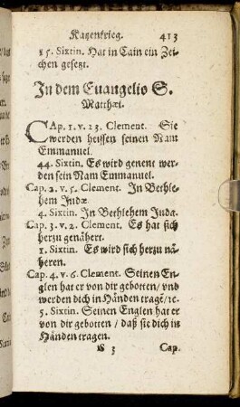 In dem Evangelio S. Matthæi.
