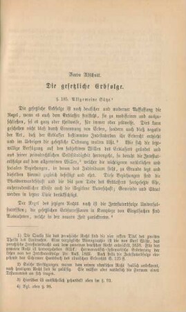 Vierter Abschnitt. Die gesetzliche Erbfolge