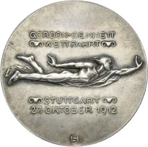Medaille von Ludwig Habich auf den Gordon-Bennett-Cup in Stuttgart